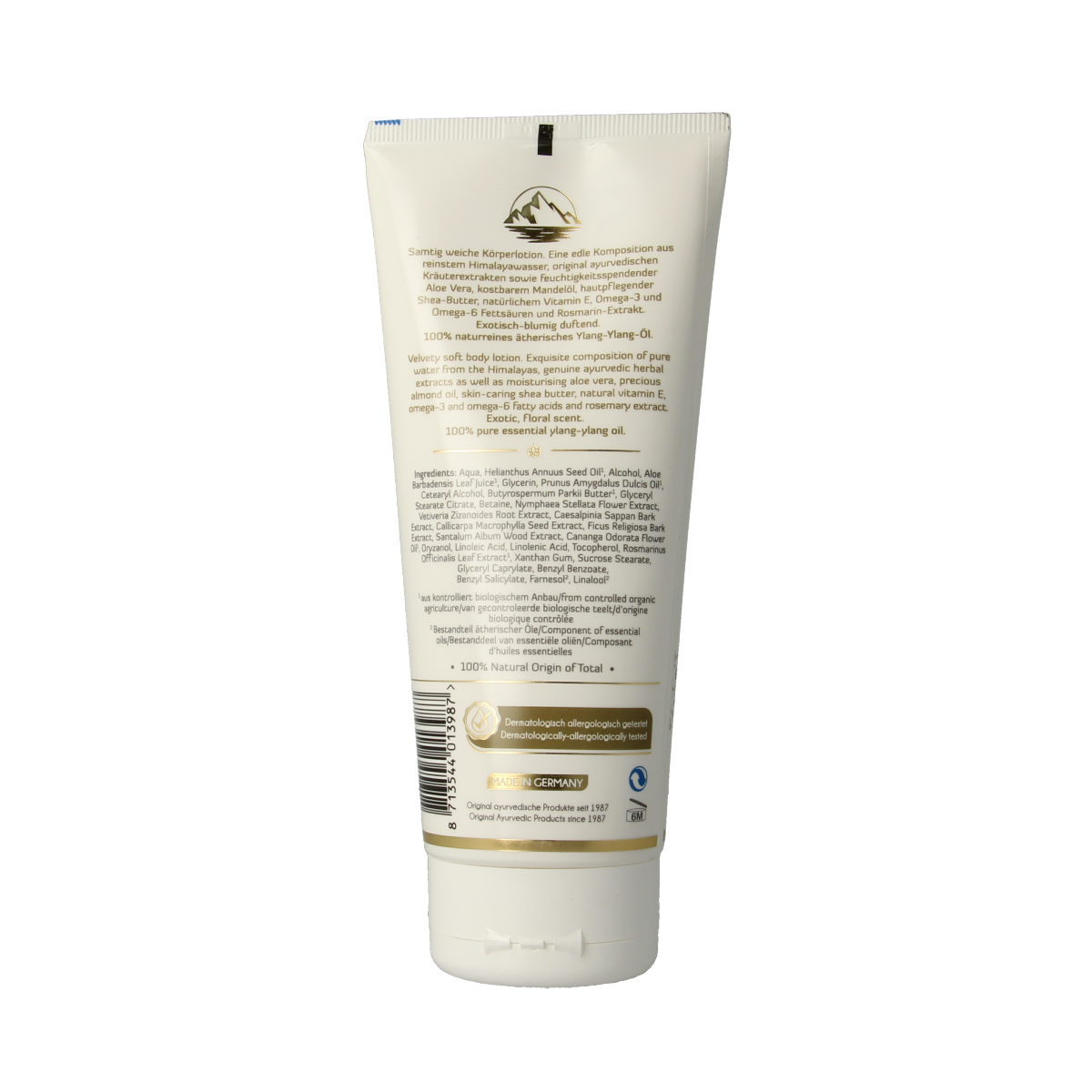 Maharishi Ayurv Pita body lotion in 200ml, natural body care product with soothing, lightweight moisturizer for skin.