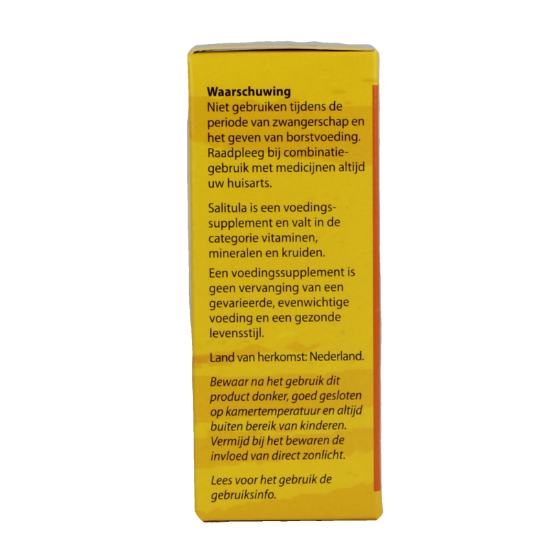 Bottle of Bloem Salitula herbal preparation, 50ml, featuring the product label and clear packaging for natural remedies.