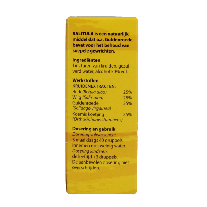 Bloem Salitula 50ml herbal preparation bottle, featuring the product label and packaging for natural herbal remedies.