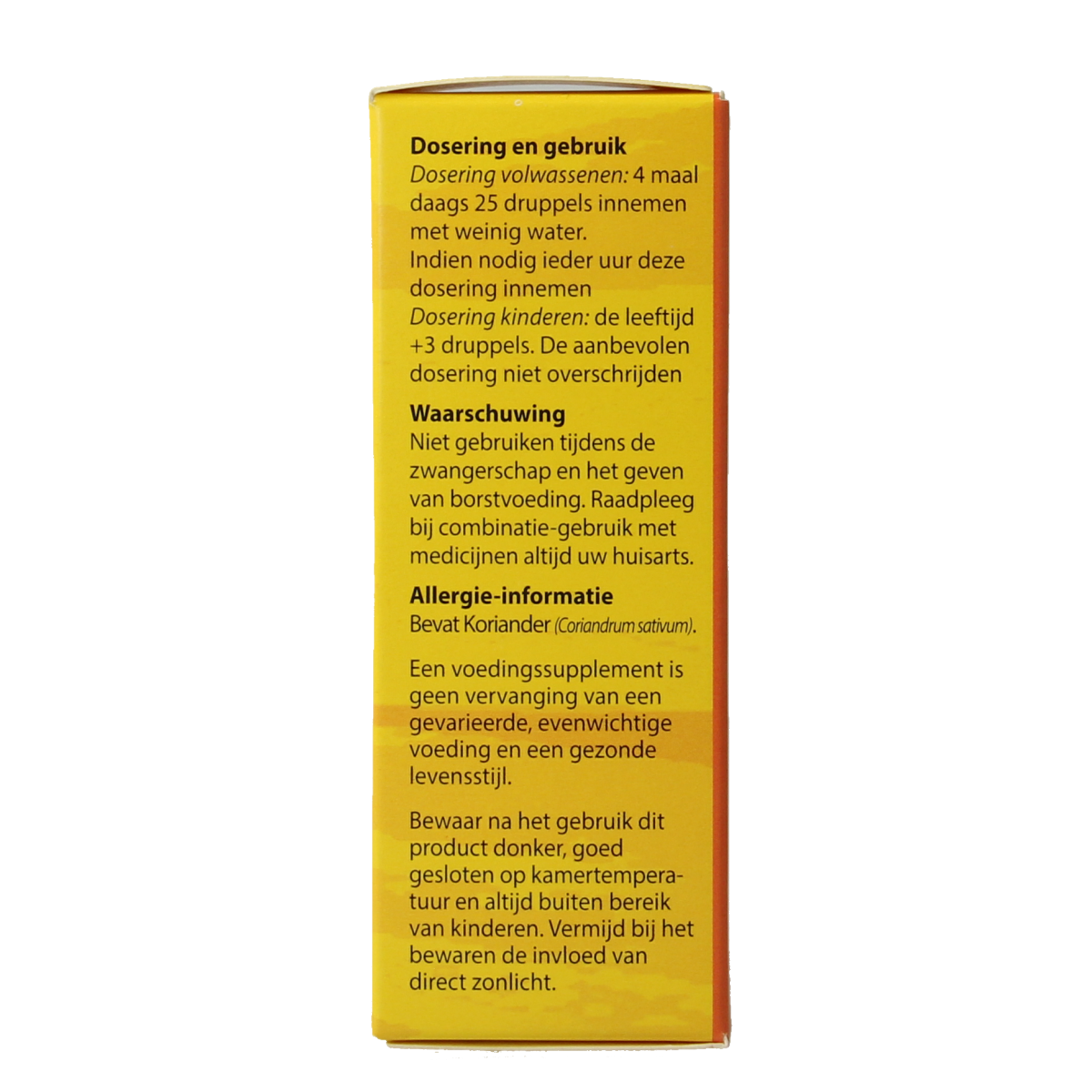 Bloem Sanicaryo herbal preparation bottle with 50ml capacity, featuring a white label and cap, used for herbal remedies.