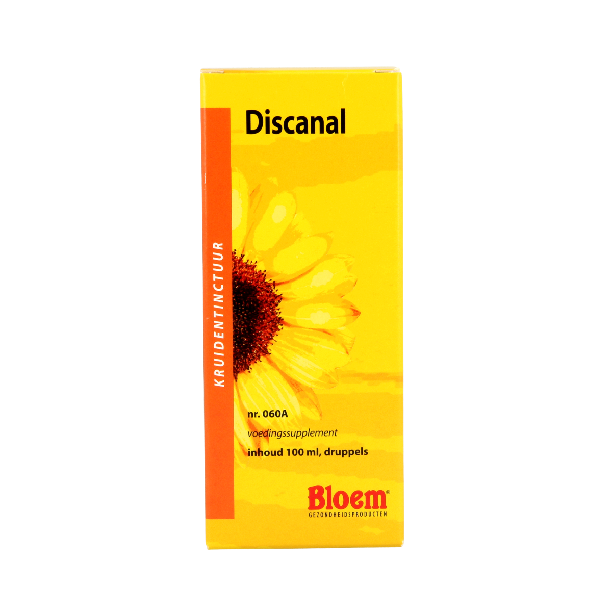 Bloem Discanal herbal preparation in a 100ml bottle, featuring natural ingredients for wellness and health support.