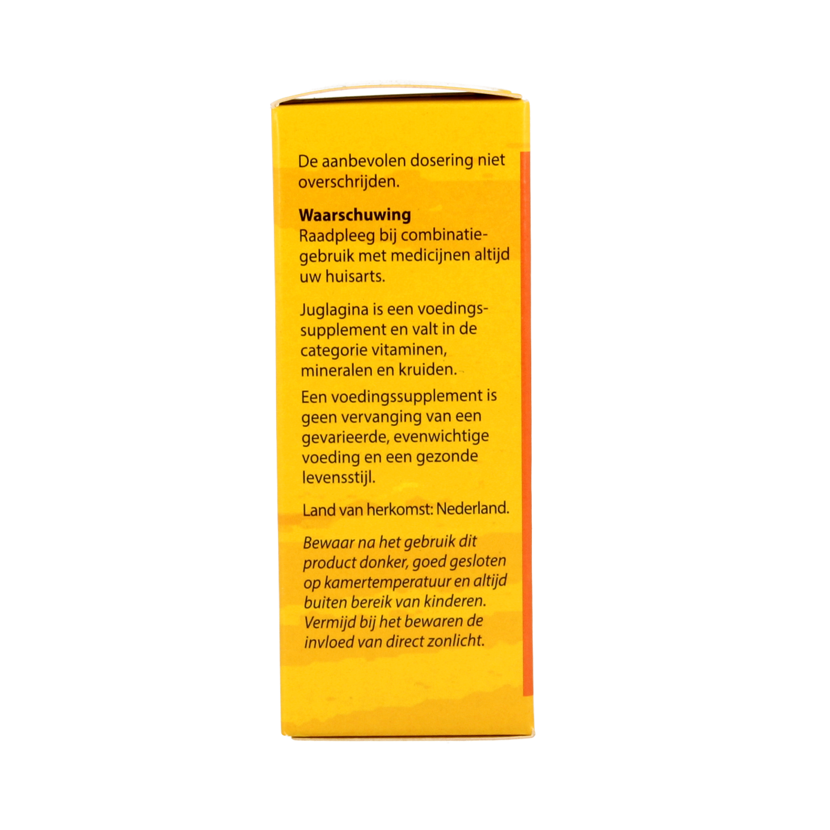 Bloem Kruidenpreparaten Juglagina 50ml bottle with herbal ingredients, clear label, and cap on a white background.