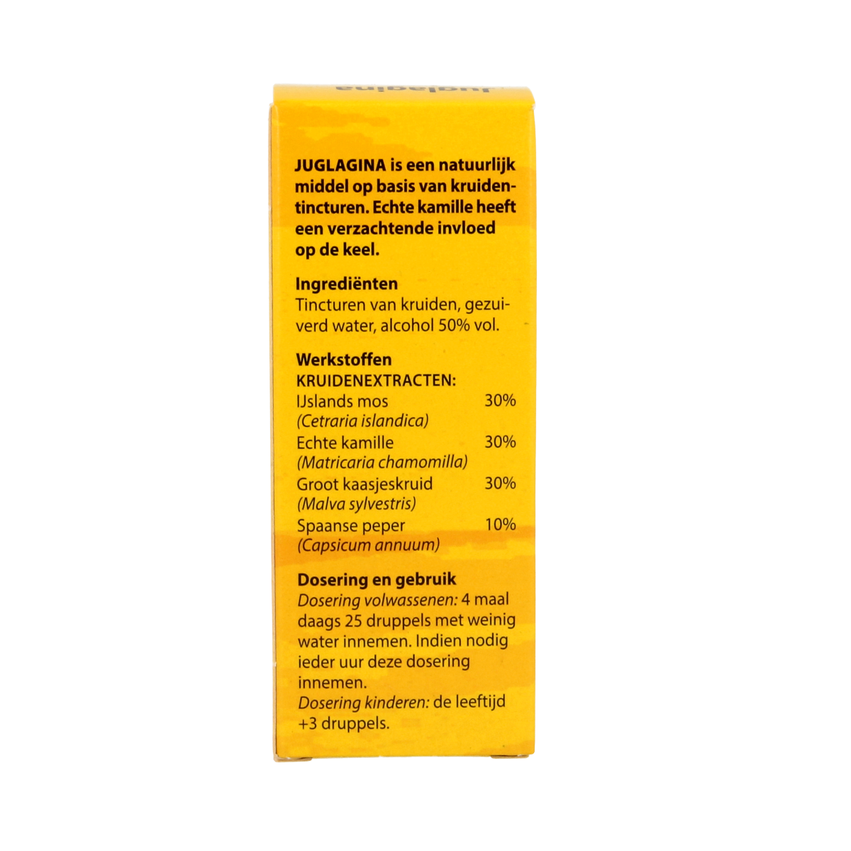 Bloem Kruidenpreparaten Juglagina 50ml herbal supplement bottle with label and cap, designed for natural remedy use