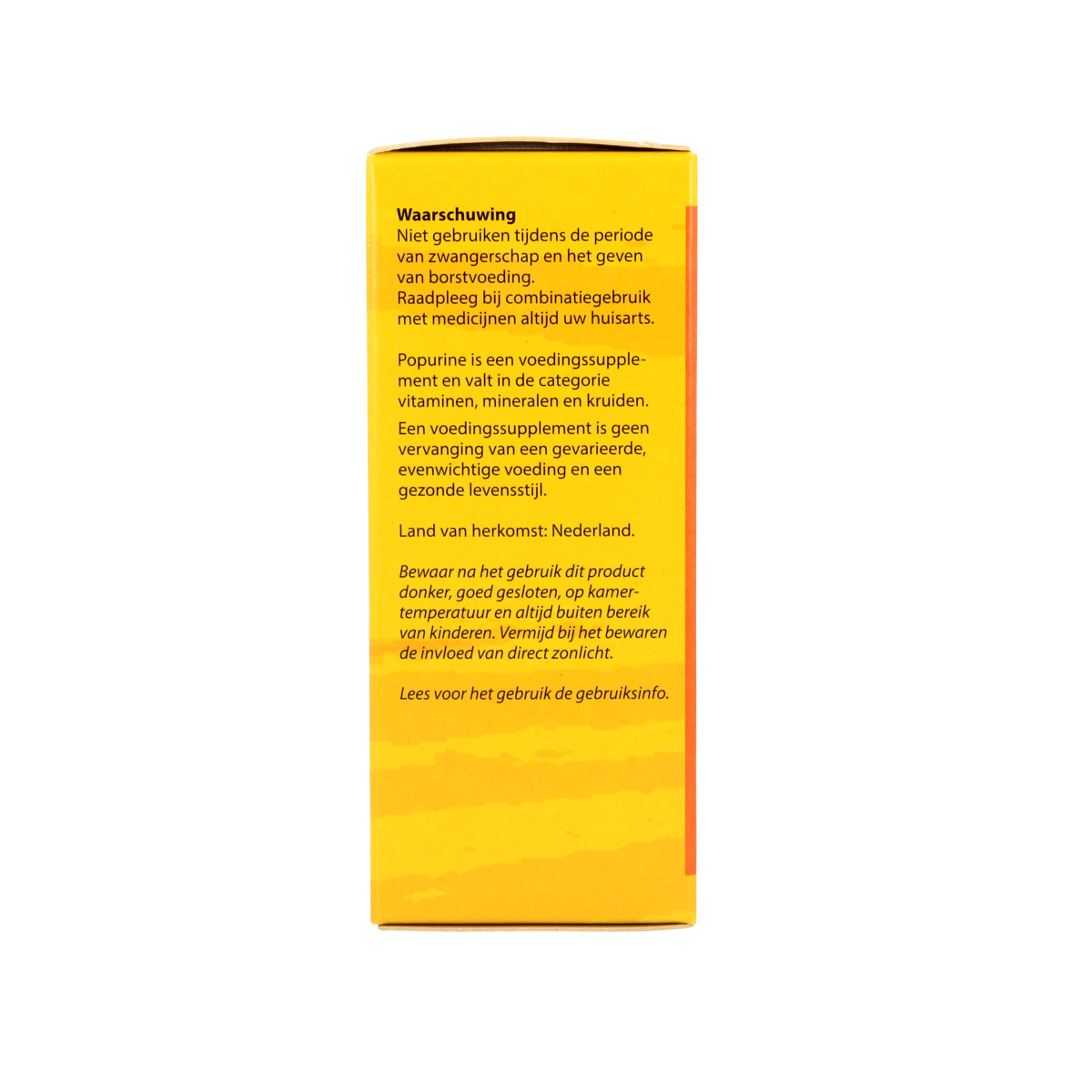 Bottle of Bloem Popurine herbal preparation, 100ml, featuring a clear label and blue cap, used for natural remedies.