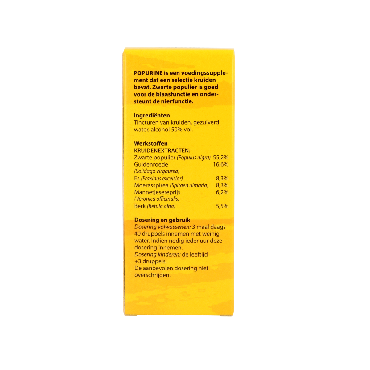 Bloom Popurine herbal preparation bottle, 100ml, featuring natural herbs and botanical ingredients in a clear container.
