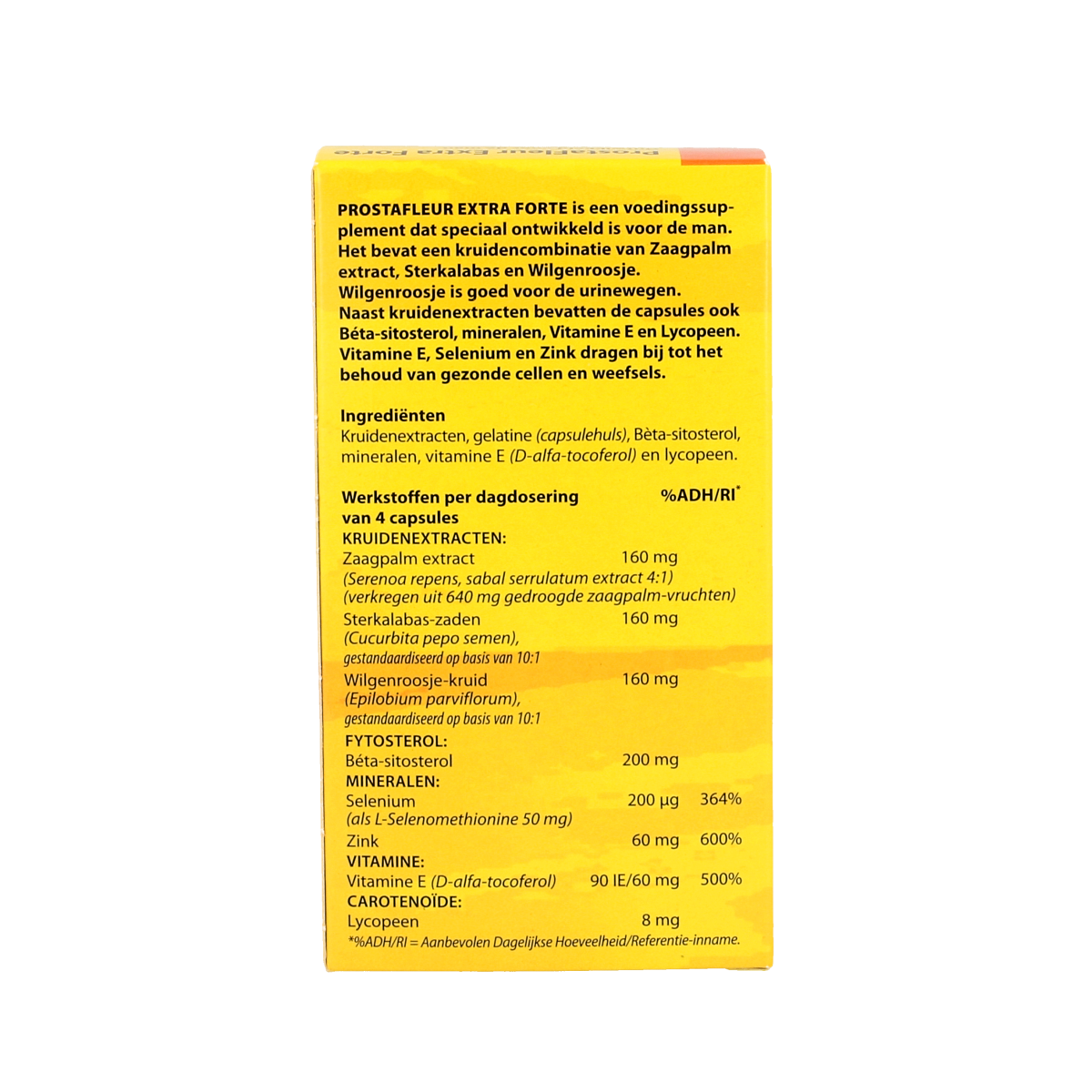Bloem Prostafleur 100 capsules in a bottle, herbal supplement for prostate health, with green and white label.