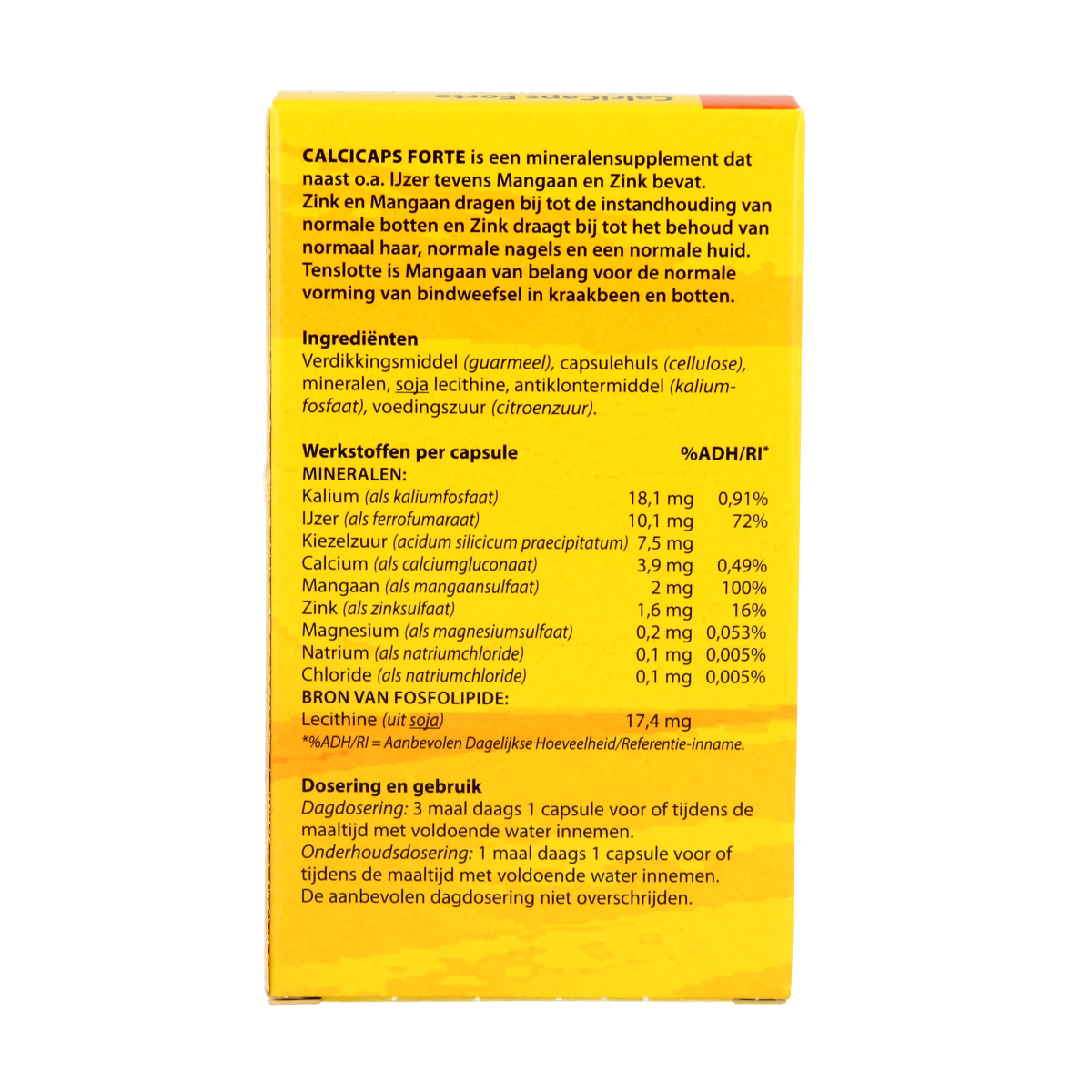Bloem Calcicaps Forte mineral capsules for skin, nails, and hair in a bottle of 45 capsules, dietary supplement by Bloem.