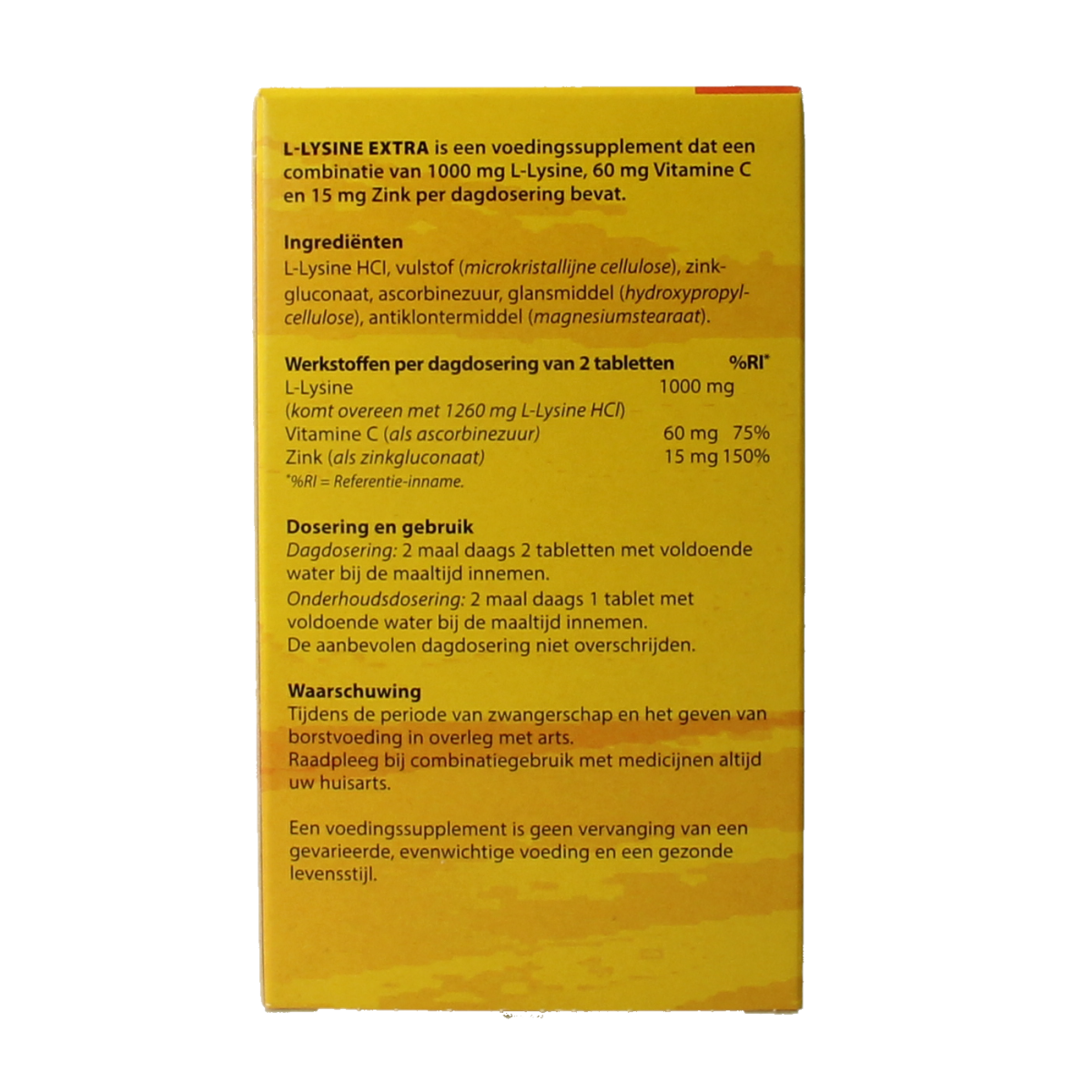 Blom L-Lysine extra amino acid tablets in a bottle, dietary supplement for immune support and skin health.