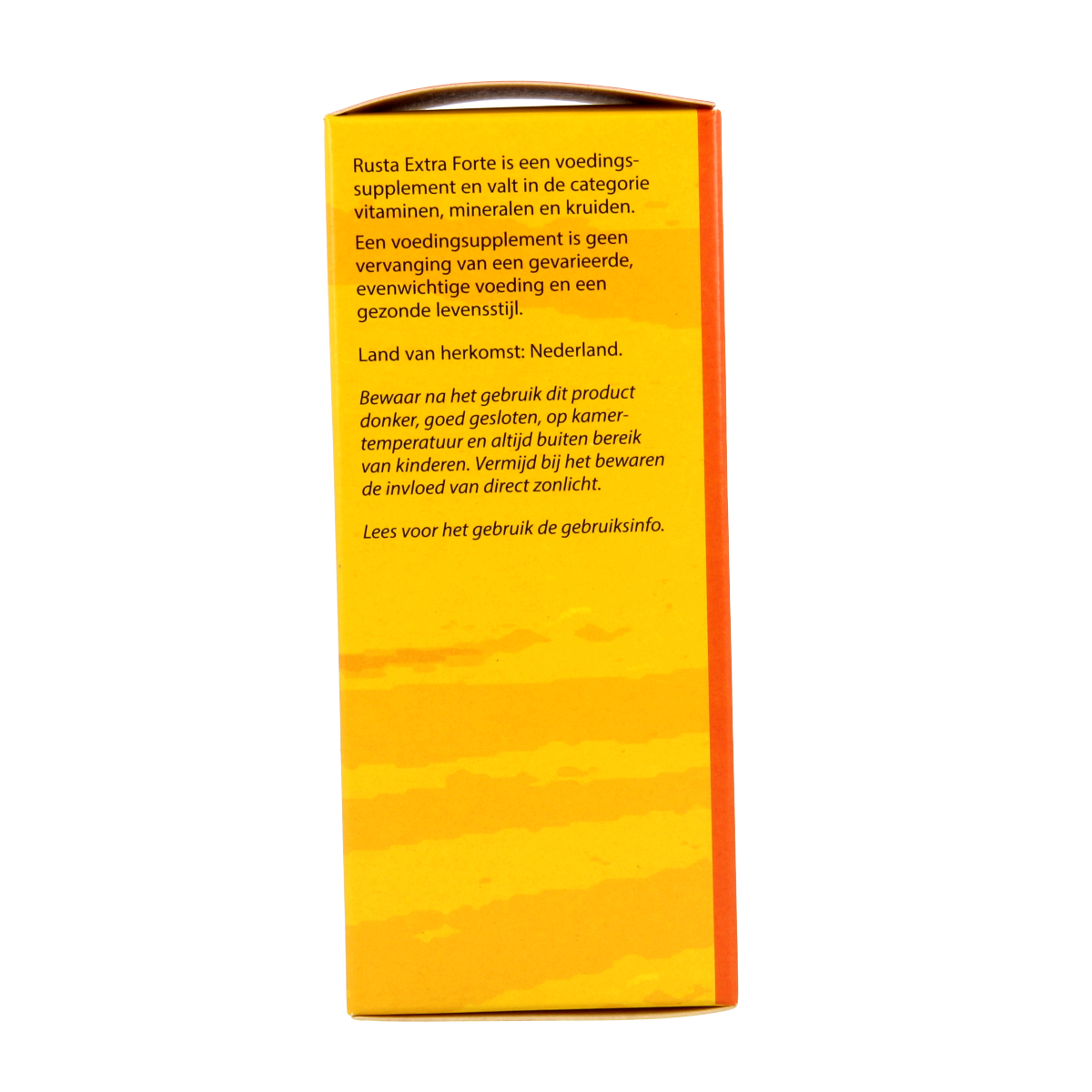 Bloem Rusta 100 capsules of herbal supplement in a clear container with label, natural ingredients, and packaging details.
