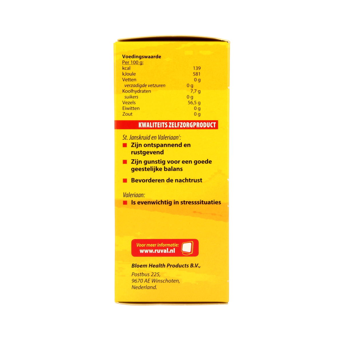 Blijfruval Kruidenpreparaten capsules with St. Janskruid by Bloem, 100 capsules, natural herbal supplement in a white bottle
