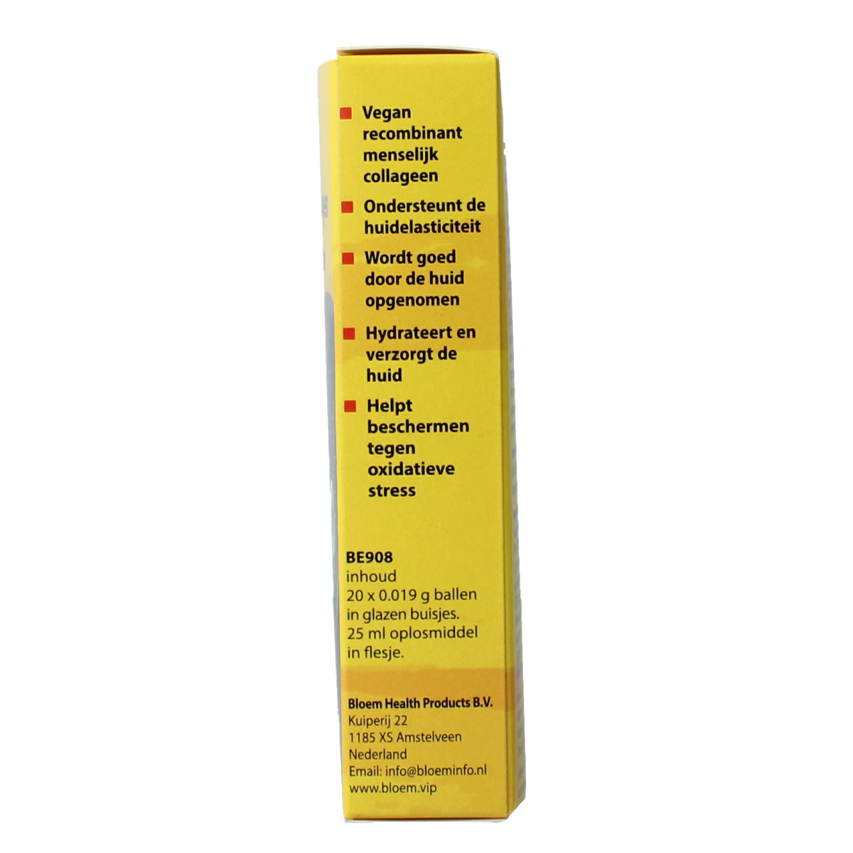Bloem Biollagen vegan collagen huidbooster set for facial skincare, featuring natural ingredients and skincare products.
