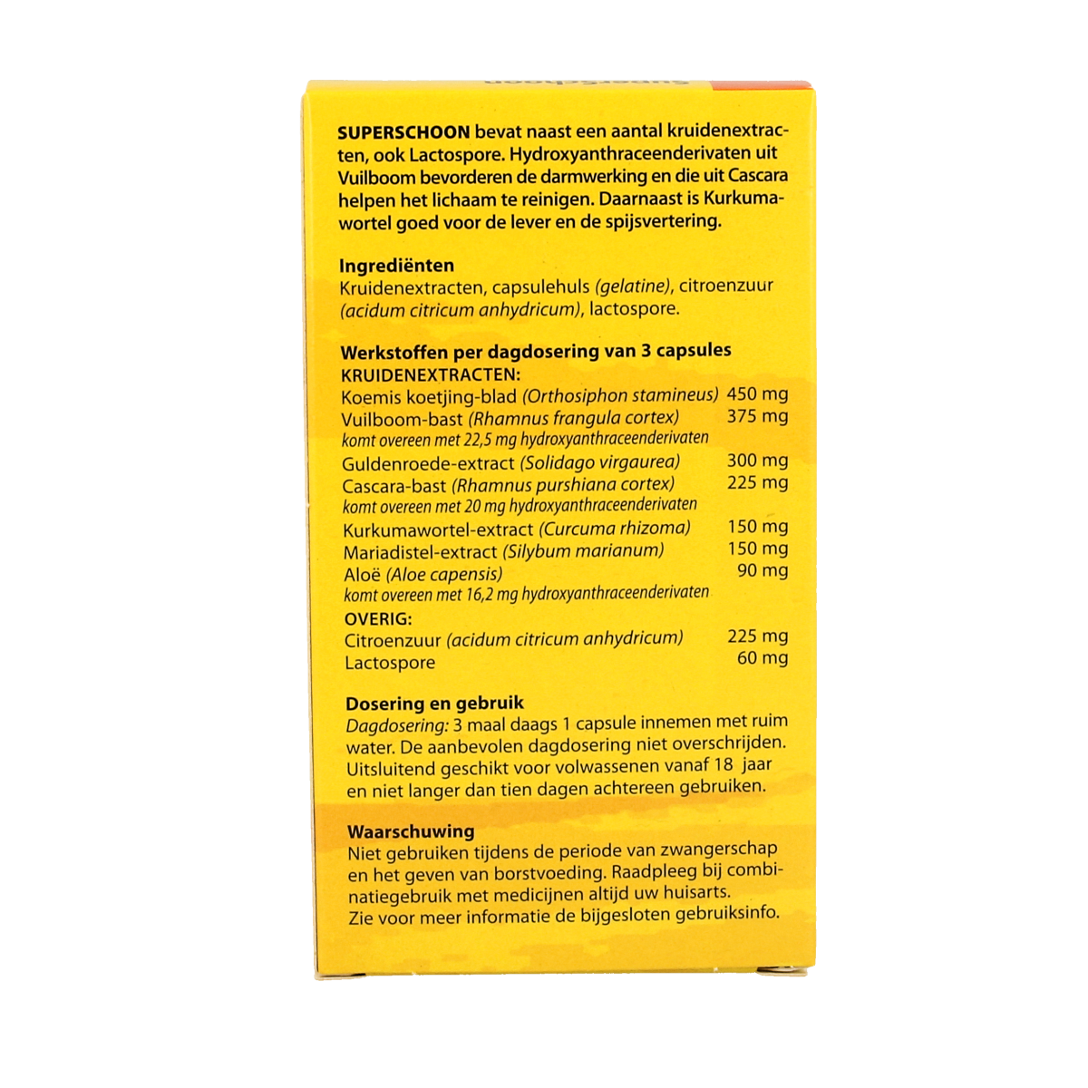 Bloem Super Schoon Reiningskuur herbal supplement capsules, 15.00 count, natural herbal remedy for detox and cleansing.