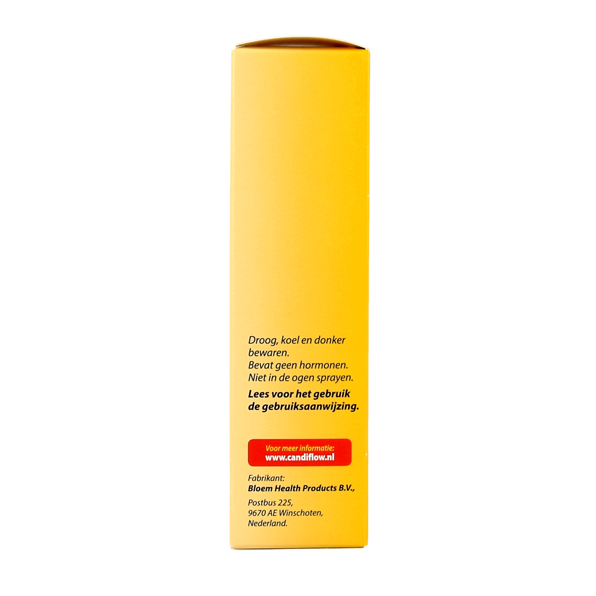 Bloem Candiflow 50ml intimate hygiene product bottle with white cap and clear label, designed for feminine hygiene.