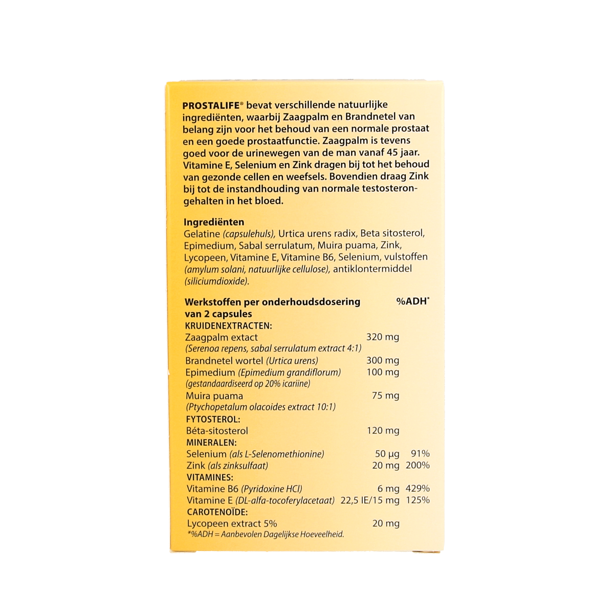 Bloem Prostalife herbal supplement tablets in a bottle, part of Bloem's herbal remedy range for prostate health.