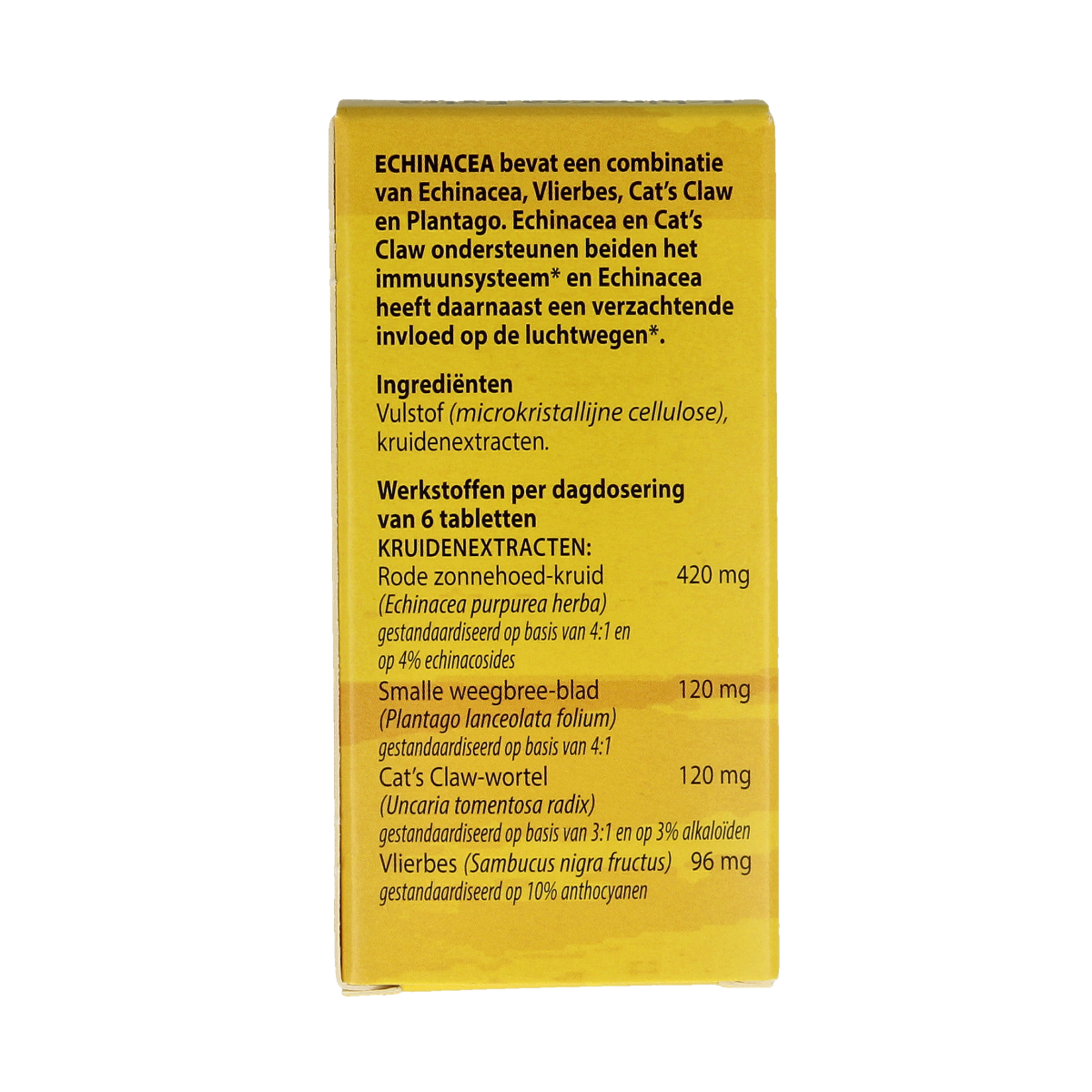 Bloem Echinacea extra herbal supplement tablets in a bottle, used for immune support and natural health.