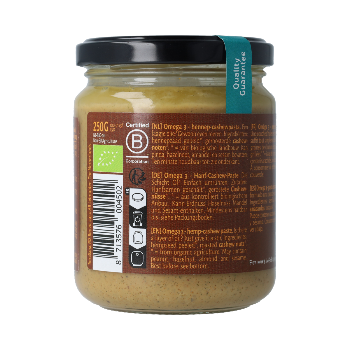 TerraSana Omega 3 hennep cashewpasta 250.00 Gram