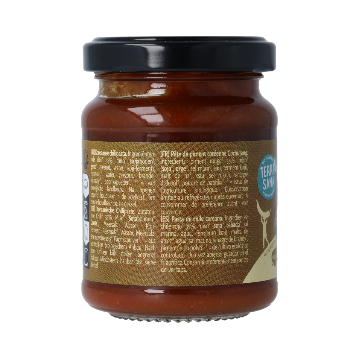 TerraSana Gochujang pasta bio in 135g package, featuring vibrant red chili paste for Asian cuisine.