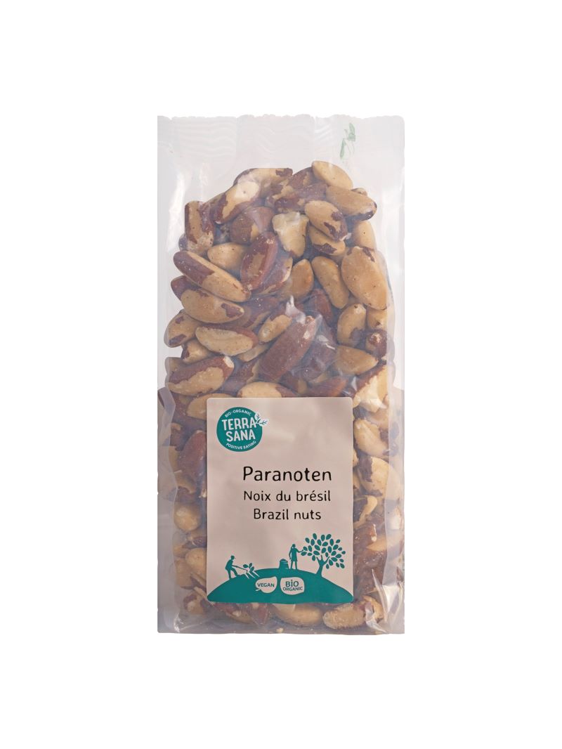 Organic TerraSana Paranoten without salt in a large 800g package, shown in a clear image with nuts and packaging.