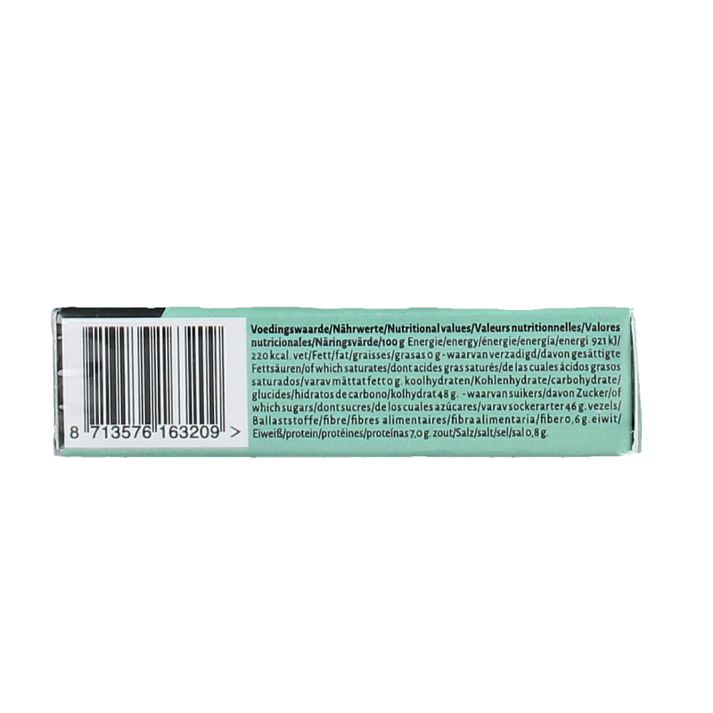 TerraSana Droppastilles mint bio, 25 grams, organic peppermint candies in a clear package with colorful branding.