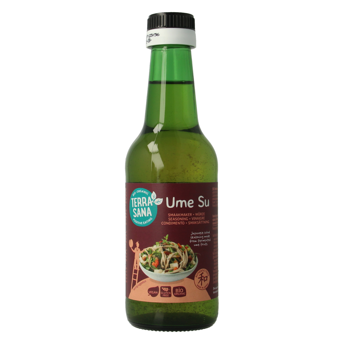 TerraSana Ume Su bio in a 250ml bottle, a natural sauce and flavor enhancer, with a dark liquid appearance.