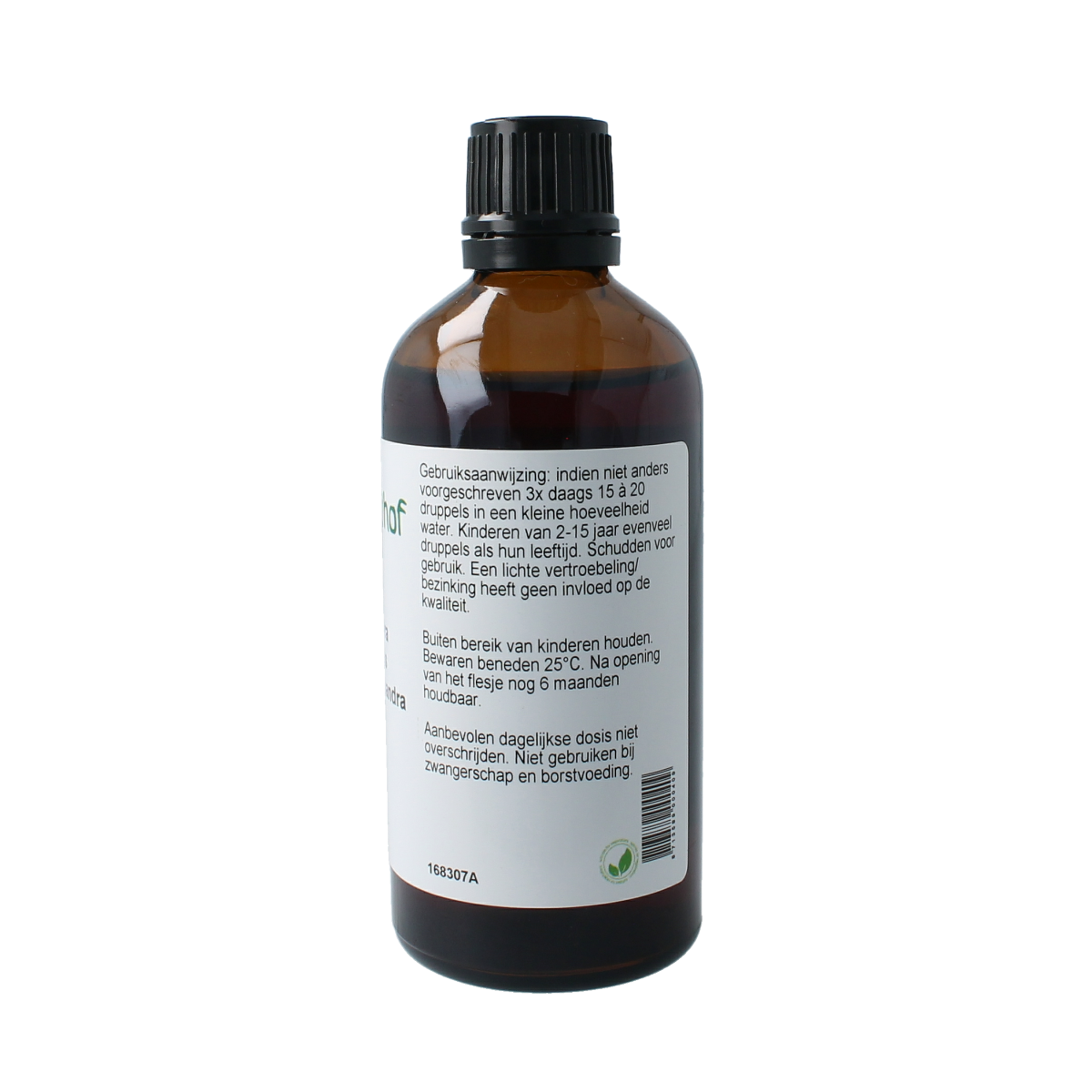 Cruydhof Schisandra chinensis fruct tinctuur in a 100ml bottle, herbal supplement from Cruydhof, with a clear label and dropper cap.