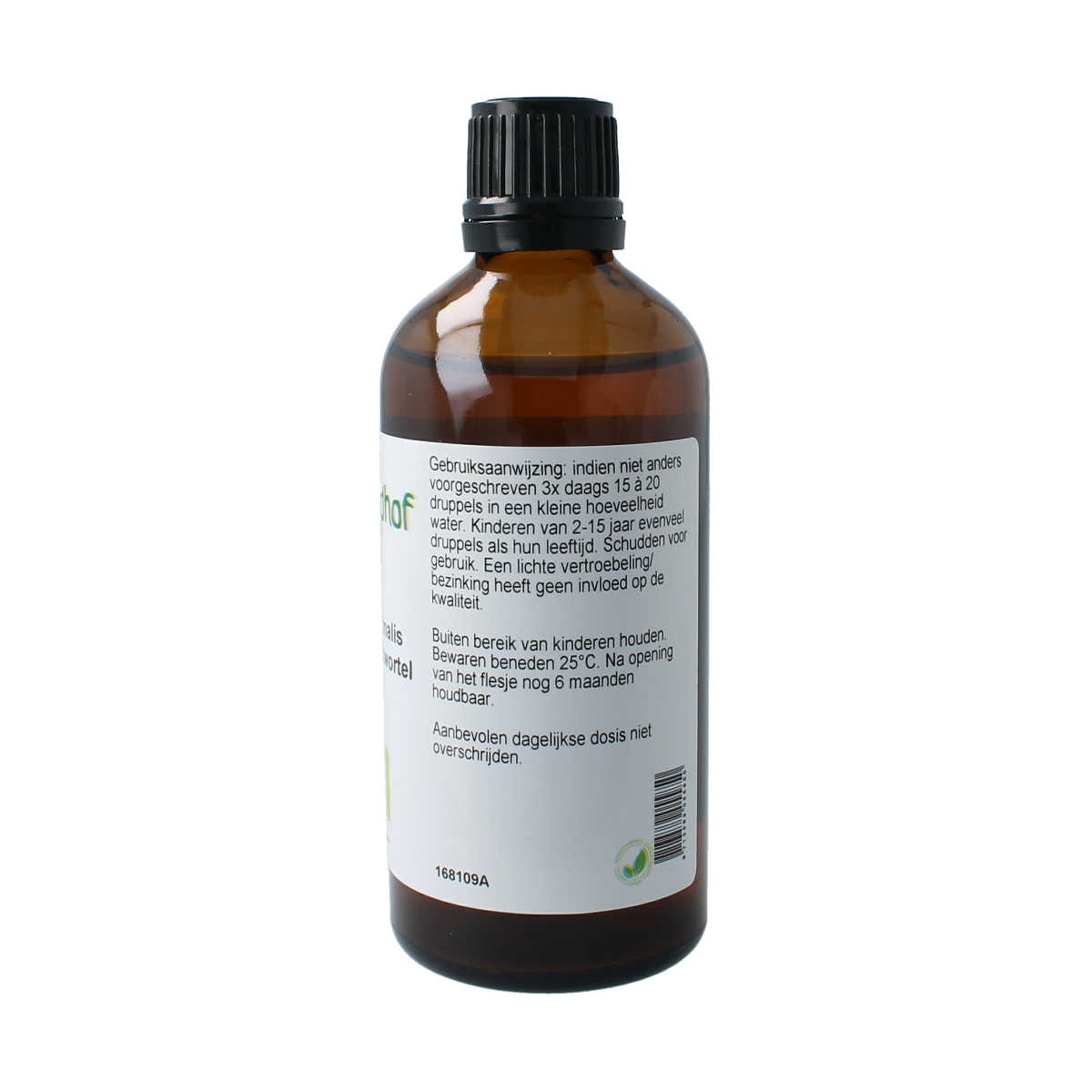 Cruydhof Althaea officinalis herbal tincture in 100ml bottle, made from organic marshmallow root, for soothing herbal remedies.