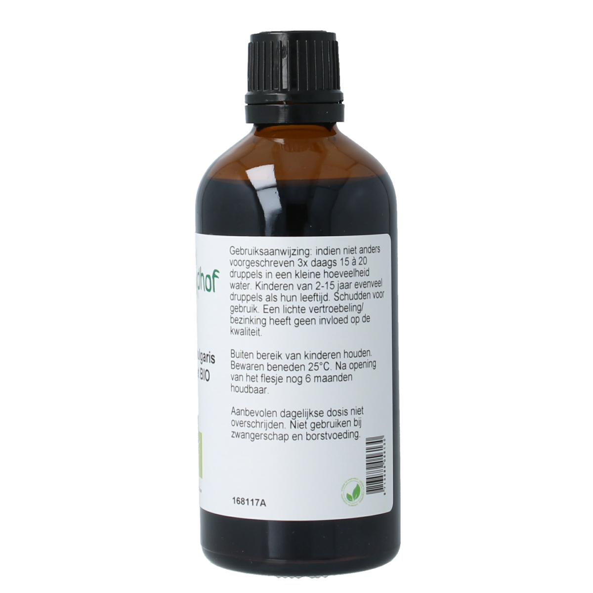 Cruydhof Artemisia vulgaris herbal tincture in 100ml bottle, organic herbal remedy for natural wellness.