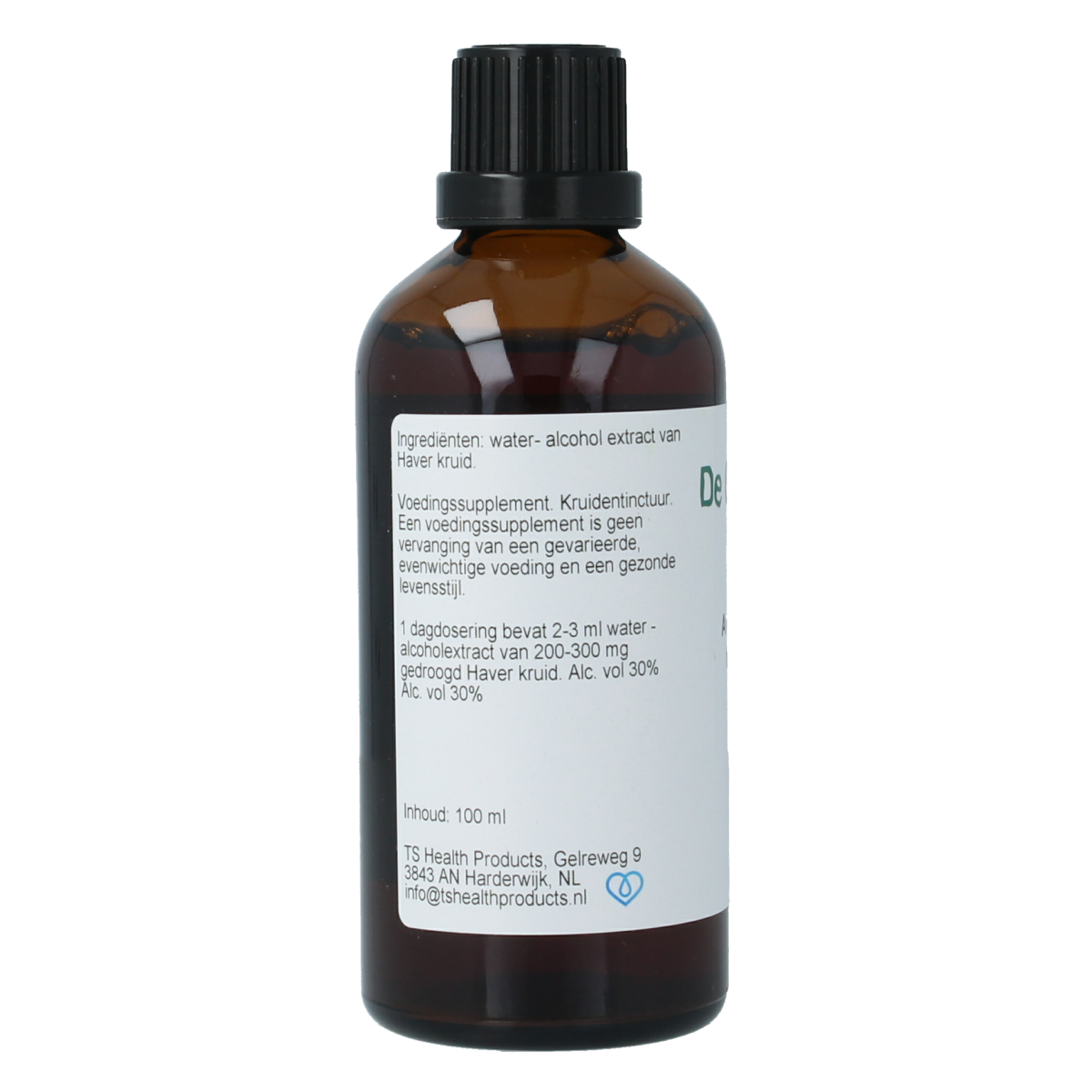 Cruydhof Avena sativa herbal tincture in a 100ml bottle, shown with the label and dropper cap for herbal supplement use.