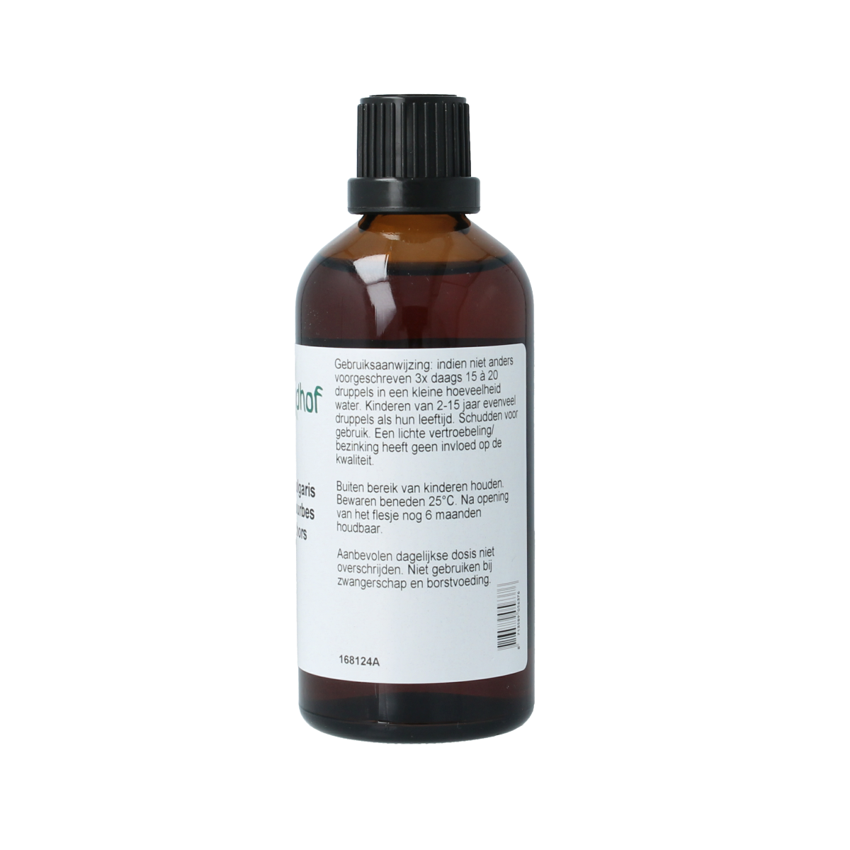 Cruydhof Berberis vulgaris tinctuur in 100ml bottle, herbal preparation with root bark of sour barberry plant.
