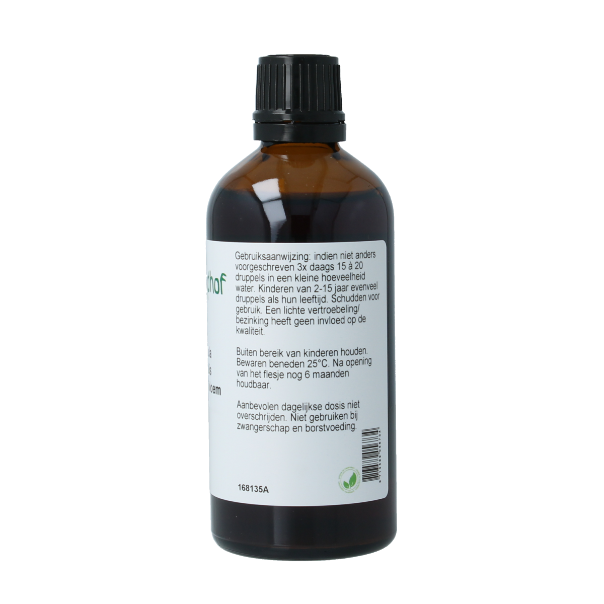 Cruydhof Calendula officinalis tinctuur in 100ml bottle, herbal preparation with bright orange calendula flowers.