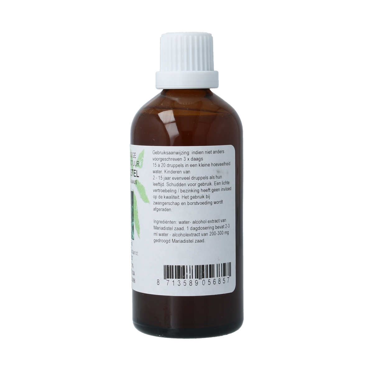 Cruydhof Carduus Marianus tincture in 100ml bottle, herbal remedy made from milk thistle fruit, herbal supplement for liver health.