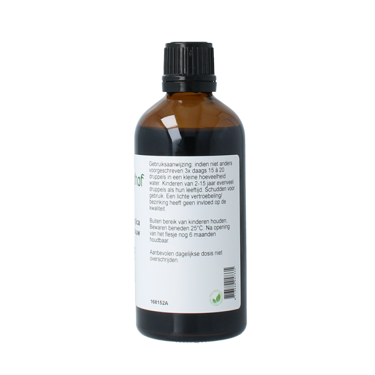 Cruydhof Drosera anglica herbal tincture in a 100ml bottle, featuring herbal preparation with Drosera anglica plant.