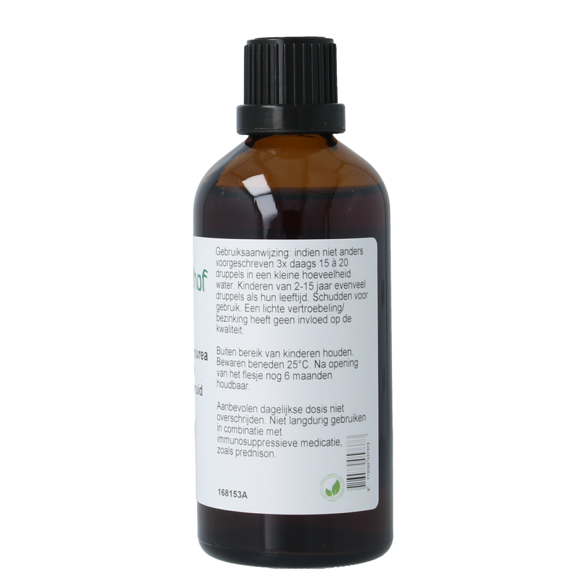 Cruydhof Echinacea purpurea tinctuur in 100ml bottle, herbal supplement for immune support, with purple Echinacea flowers visible.