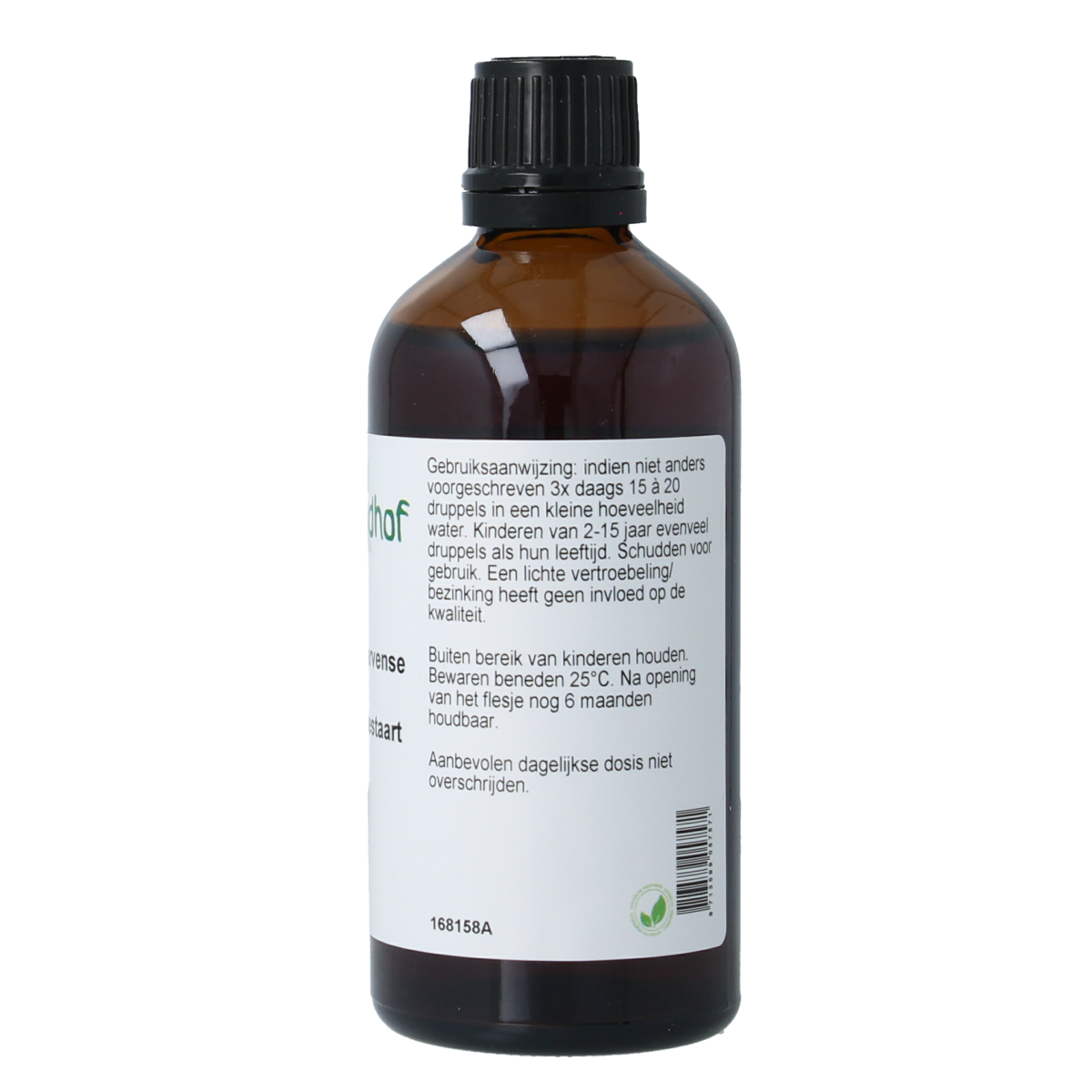Cruydhof Equisetum arvense herbal tincture in a 100ml bottle, part of Cruydhof's herbal preparations for natural health.