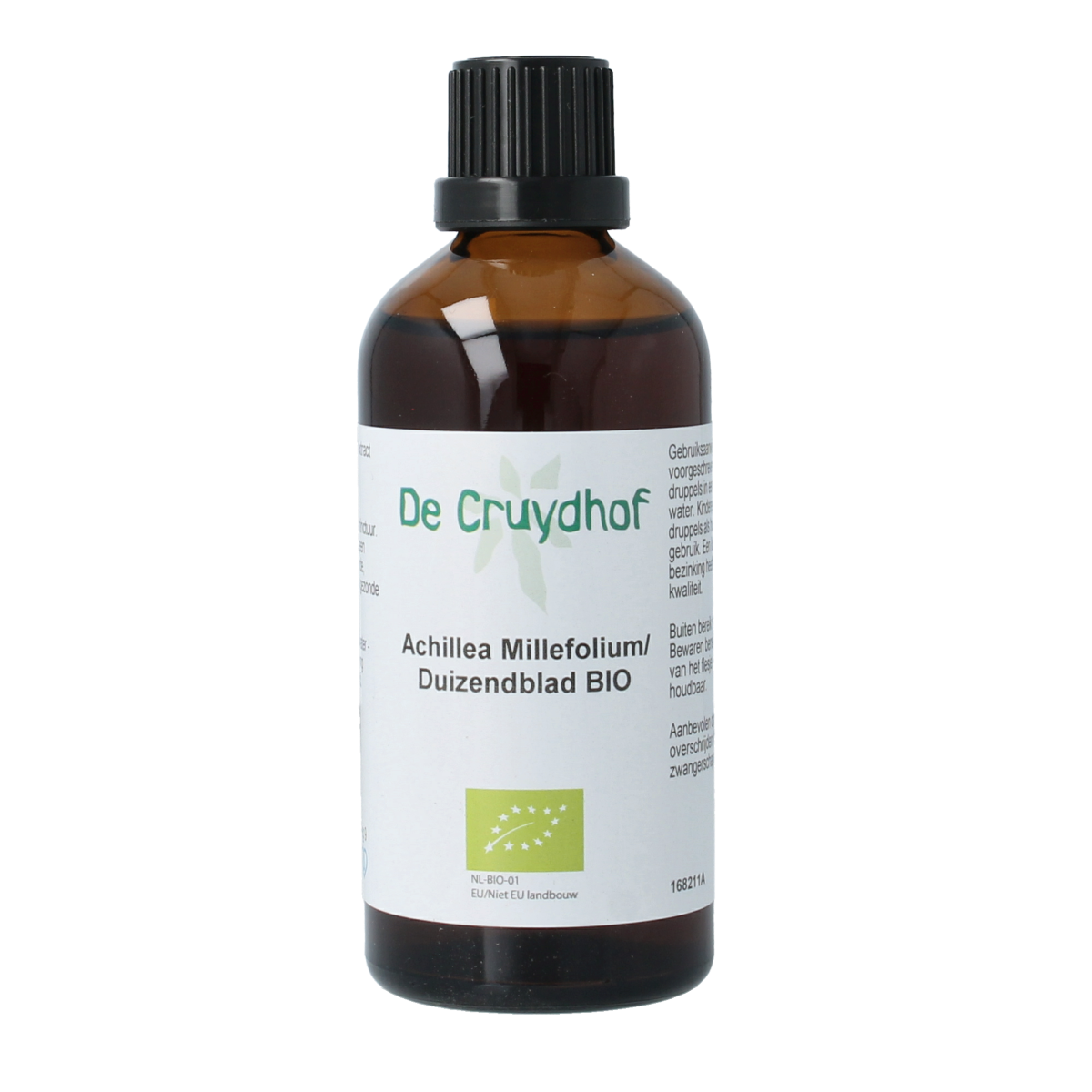 Cruydhof Achillea millefolium tinctuur in 100ml bottle, a natural herbal remedy from Cruydhof's organic kruidenpreparaten collection.