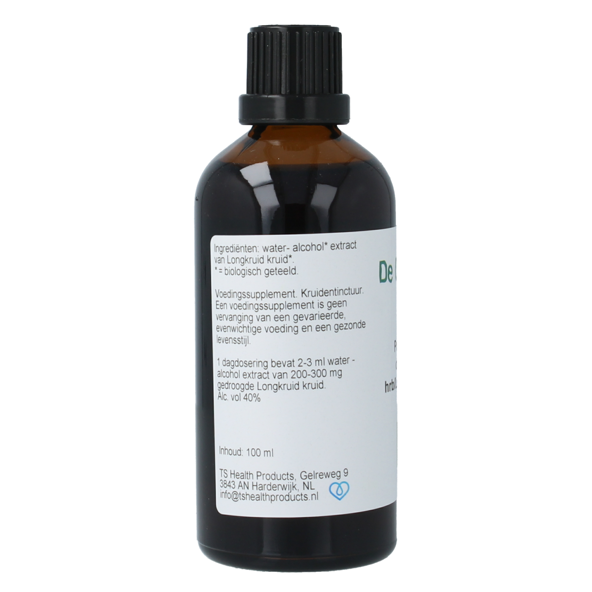 Cruydhof Pulmonaria herbal tincture in a 100ml bottle, a natural herbal remedy from Cruydhof's kruidpreparaten collection.