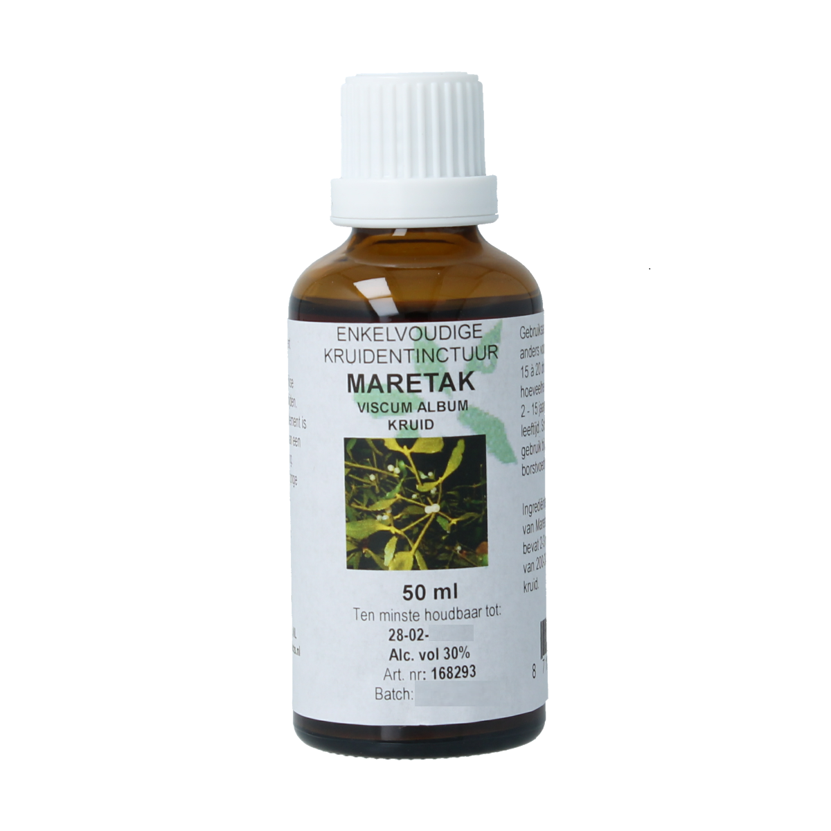 Cruydhof Viscum album herb tincture in 50ml bottle, a herbal preparation of mistletoe for natural remedies.