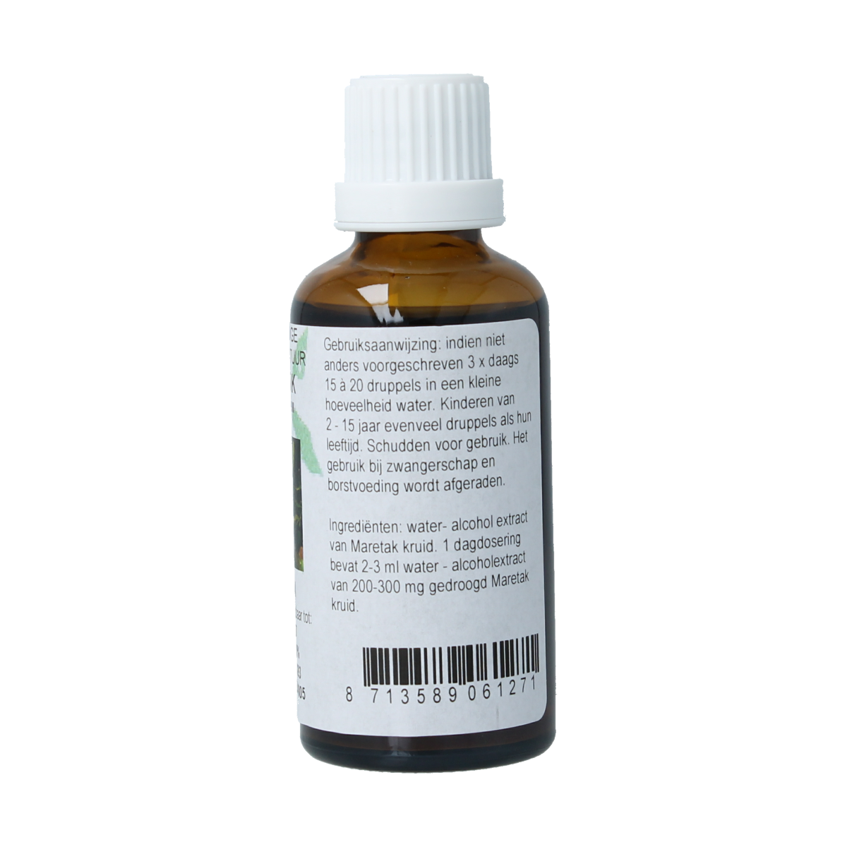 Cruydhof Viscum album herb tincture in 50ml bottle, herbal preparation featuring mistletoe plant for natural remedies.