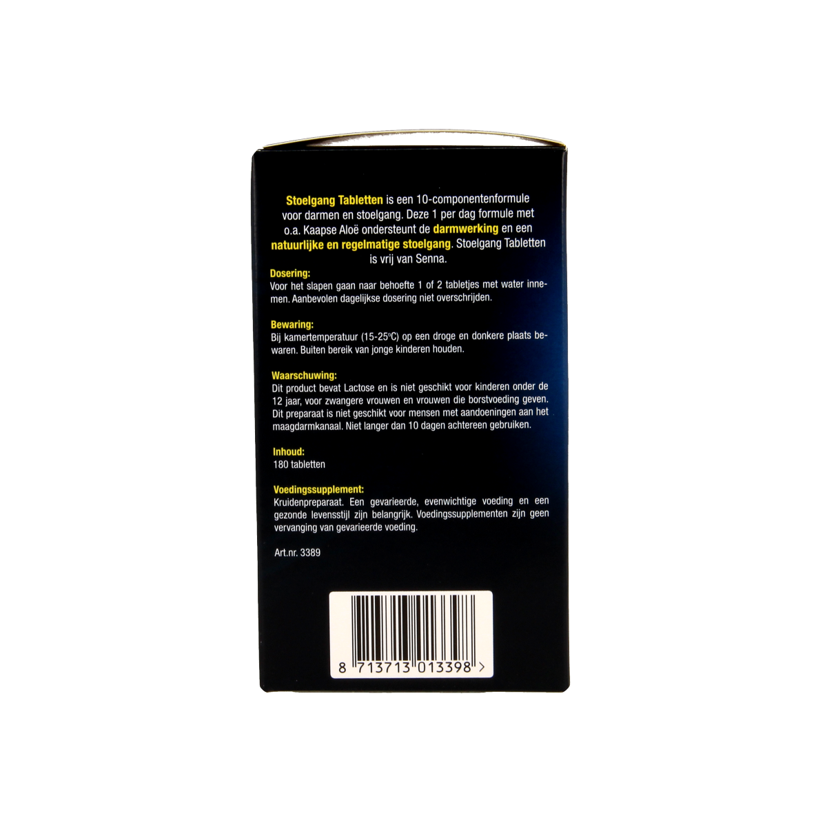 Lucovitaal Stoelgang met senna kruidenpreparaat, 180 tablets, natural herbal supplement for digestive health.