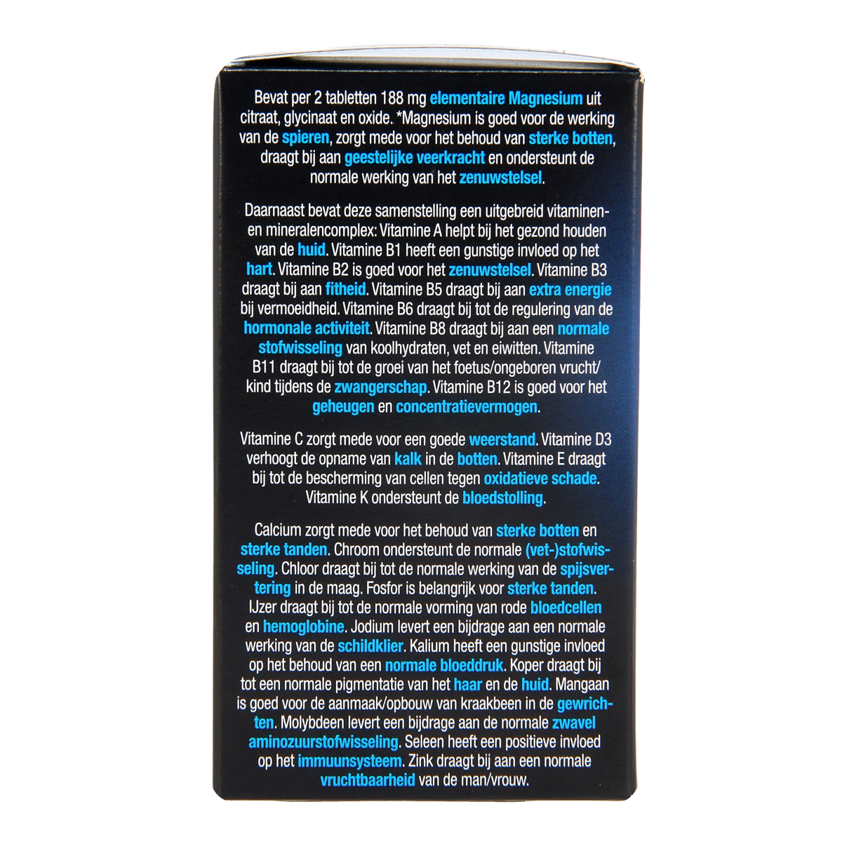 Lucovitaal Magnesium multivitamin tablets bottle, 30 count, showing the label and tablets for mineral and vitamin support.