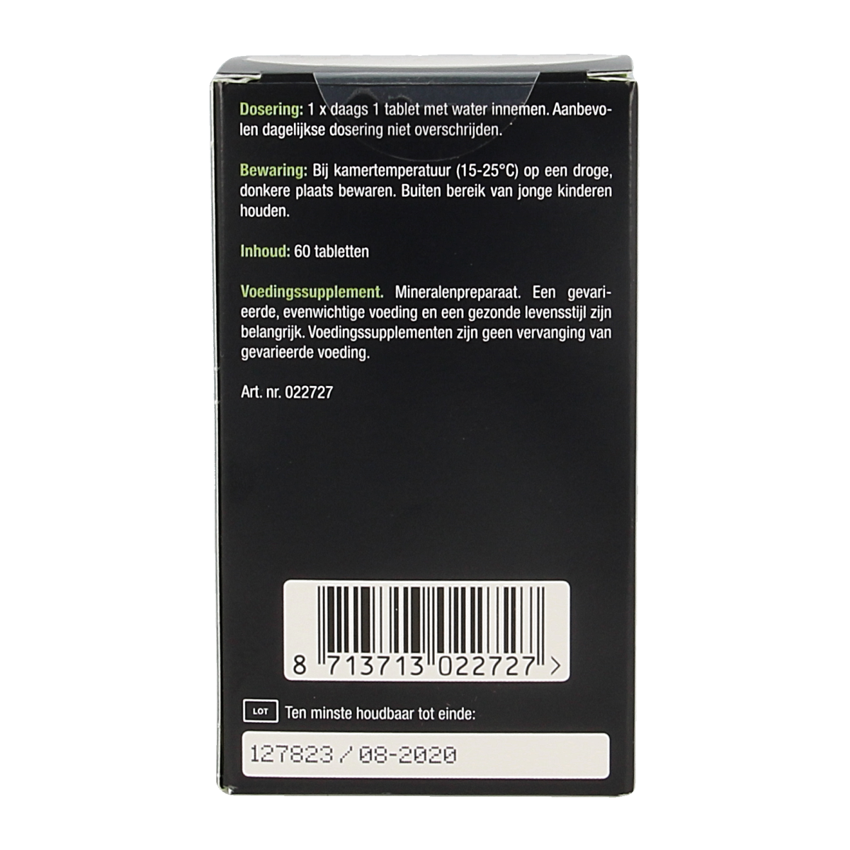 Lucovitaal Zink methionine and koper mineralen multitabletten, 60 stuks, dietary supplement with zinc and copper.