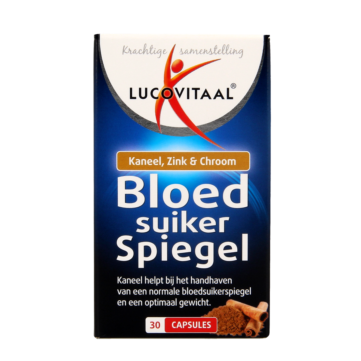 Lucovitaal herbal supplement capsules for blood sugar support, 30-count bottle, natural herbal remedy for maintaining healthy glucose levels.