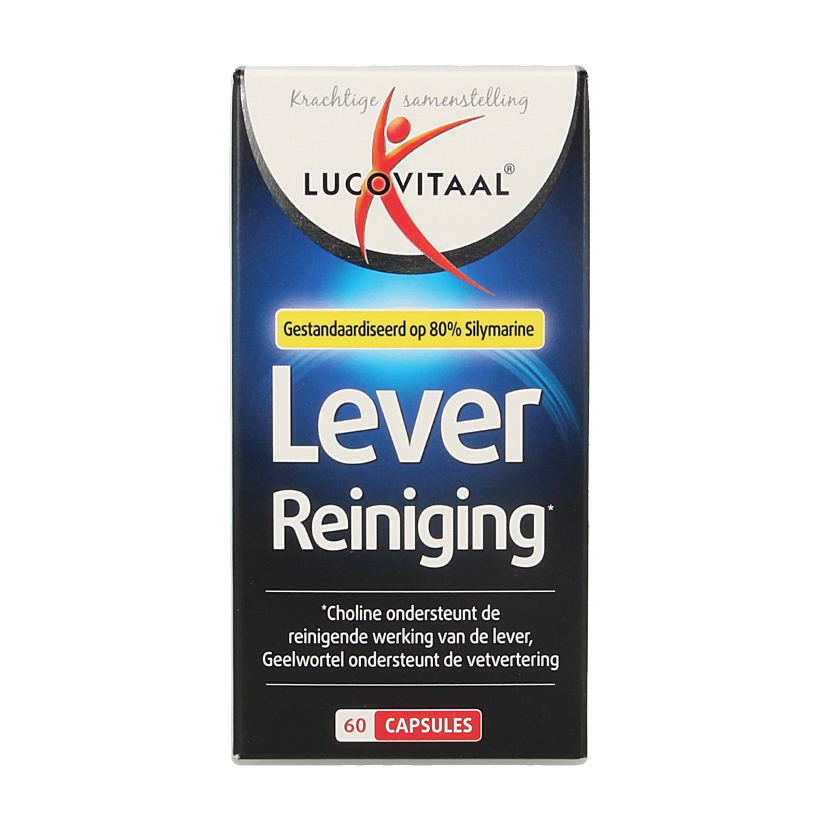 Lucovitaal Lever Reiniging herbal supplement capsules, 60 count, natural herbal remedy for liver health.