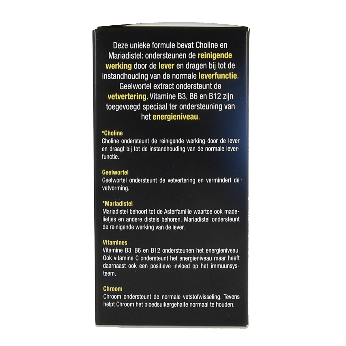 Lucovitaal Lever Reiniging herbal supplement in bottle with 60 capsules, natural herbal remedy for liver support.