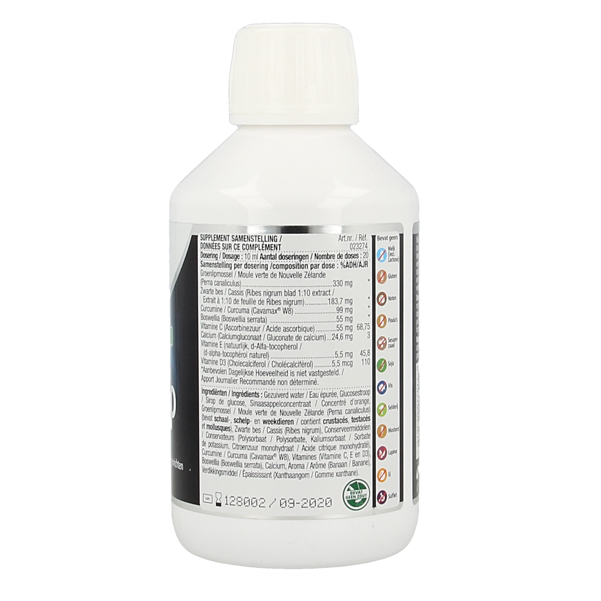 Liquid green-lipped mussel supplement by Lucovitaal in a 200ml bottle, part of herbal preparations.