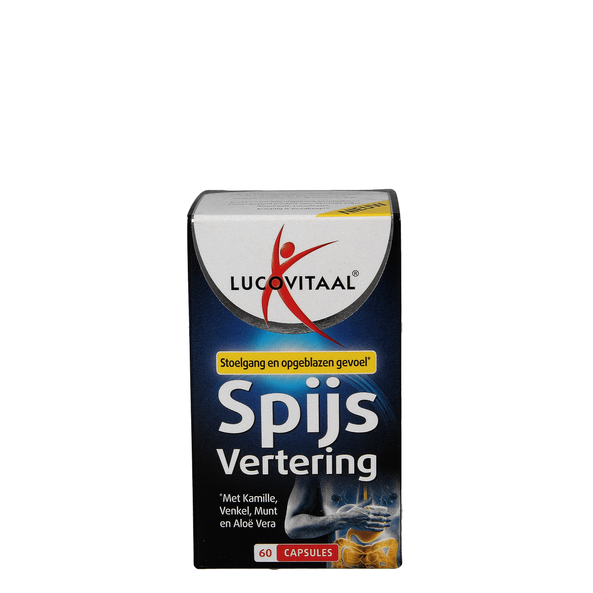 Lucovitaal Kruidenpreparaten Spijsvertering capsules, 60 count, natural herbal supplement for digestion support