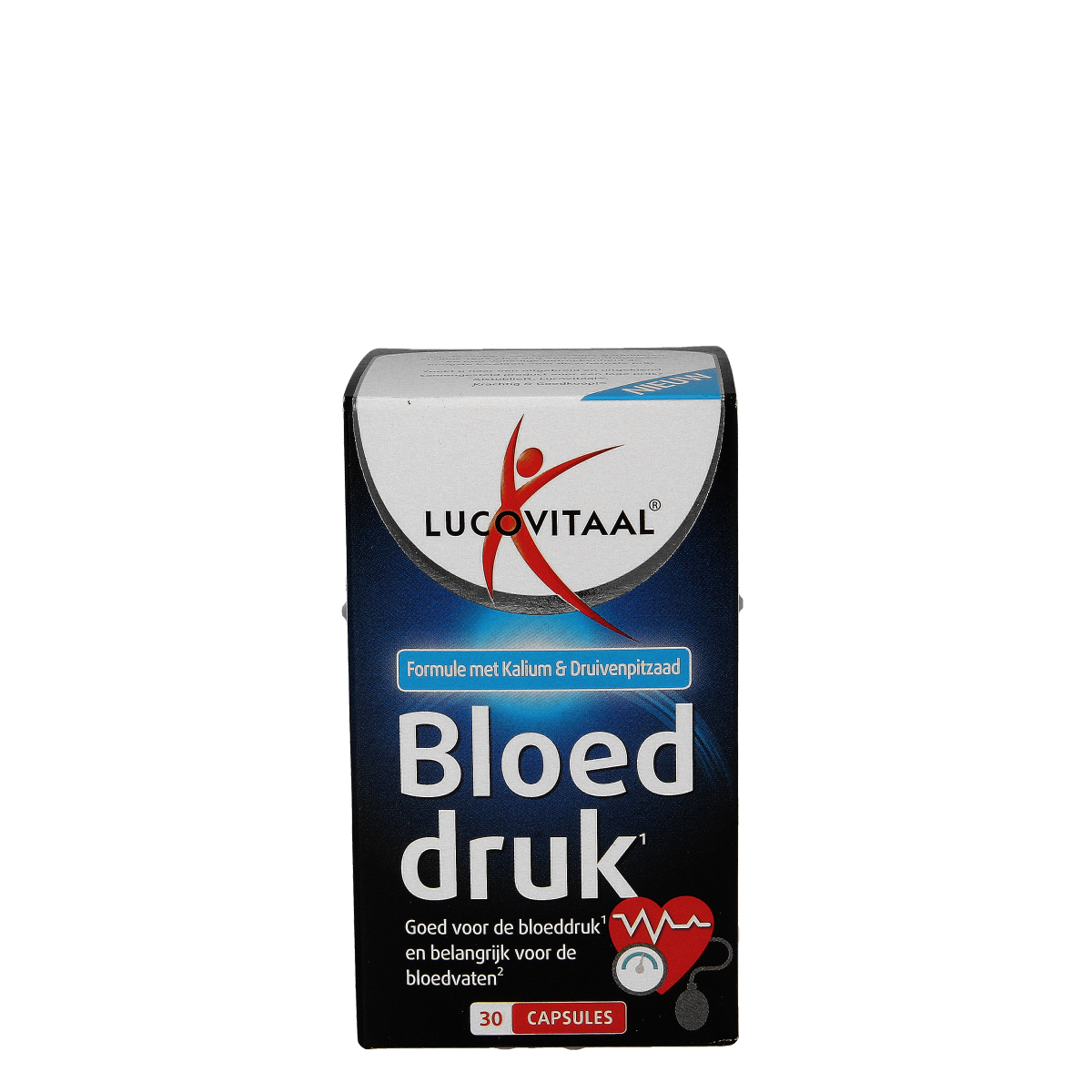 Lucovitaal Bloeddruk capsules, mineralen multivitamines in a bottle, 30 capsules, dietary supplement for blood pressure support
