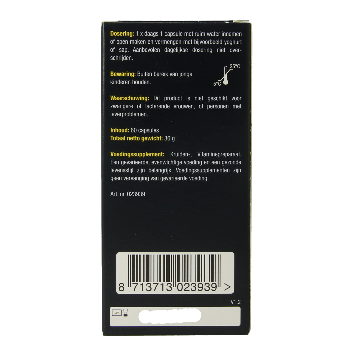 Lucovitaal Urilady capsules, herbal supplement for urinary health, displayed in a bottle with 60 capsules.