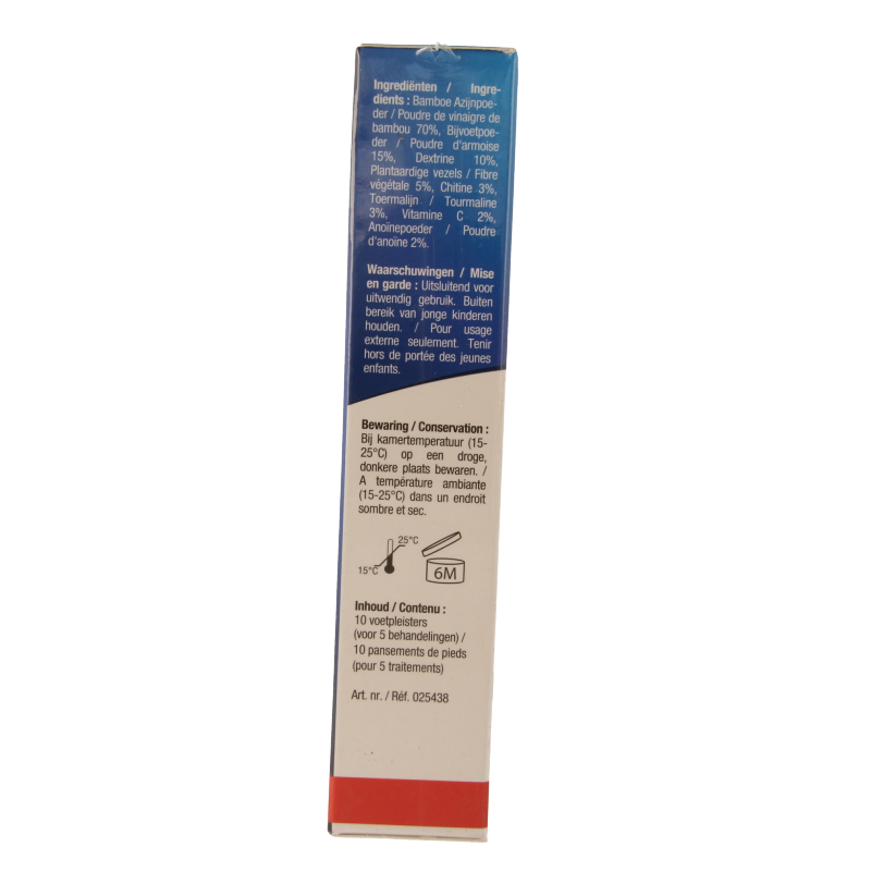 Lucovitaal Detox voetverzorging voetpleisters, 10 stuks, voor natuurlijke voetreiniging en verzorging.