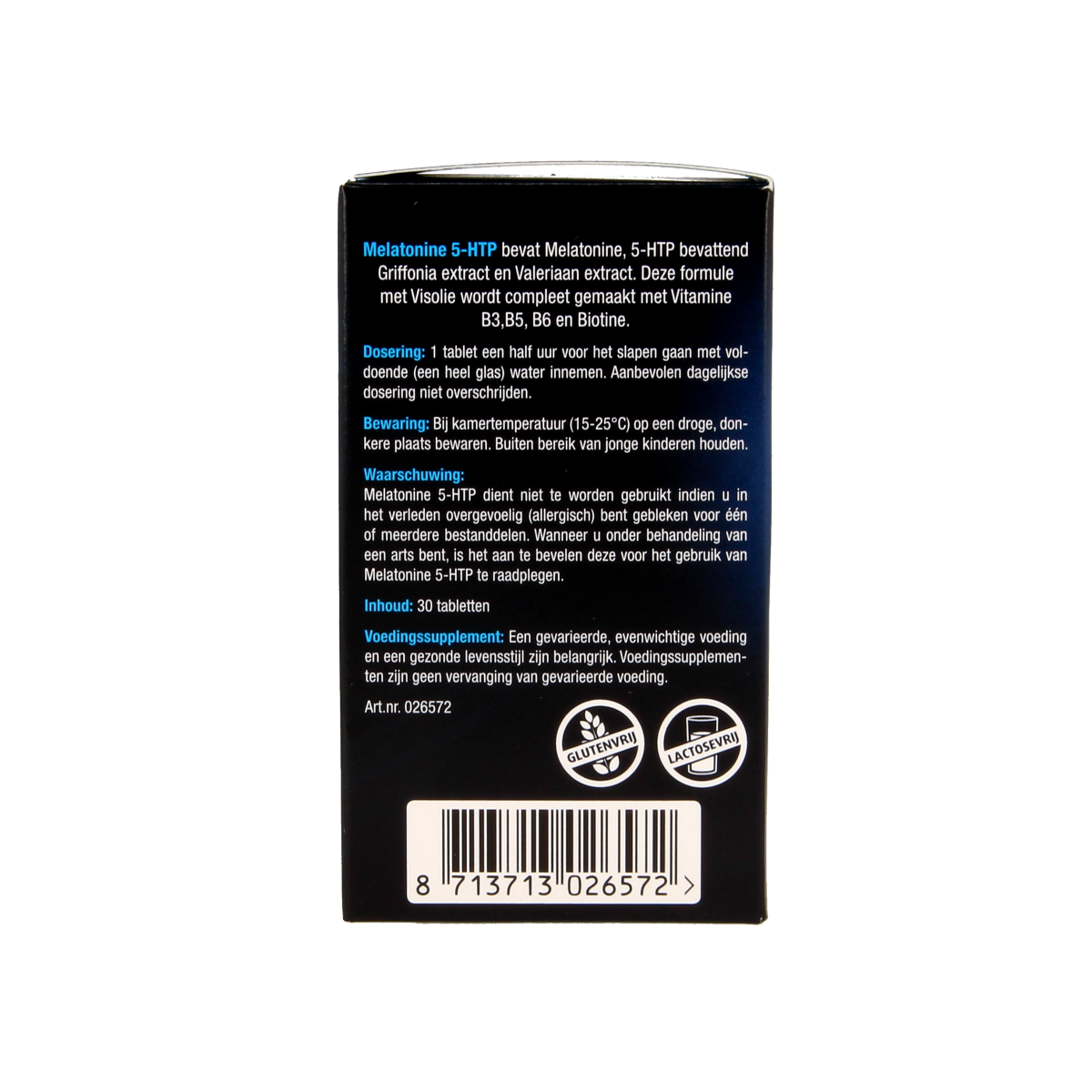 Lucovitaal Melatonine L-Tryptofaan kruidenpreparaat, 30 tabletten, calming supplement for better sleep.